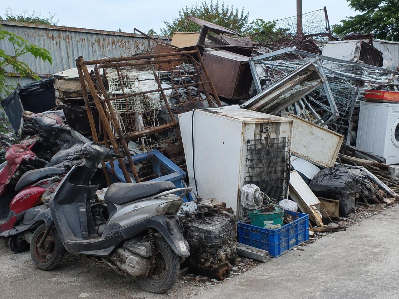 Mixed scrap and waste in a yard (representative image)